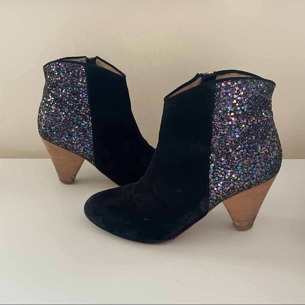 Matt Bernson Jardin Glitter Sparkle Booties in Black